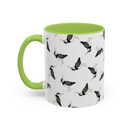 Kiebitz Tasse mit Streumuster | Vogelmotiv Kaffeebecher für Vogelbeobachter & Naturfreunde