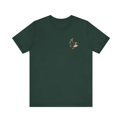 Ente in Strick T-Shirt – Weiches Premium Shirt mit Winterlichem Vogelmotiv für Vogelbeobachter