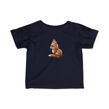 Fuchs mit Rotkehlchen Baby T-Shirt Süßes Tiermotiv