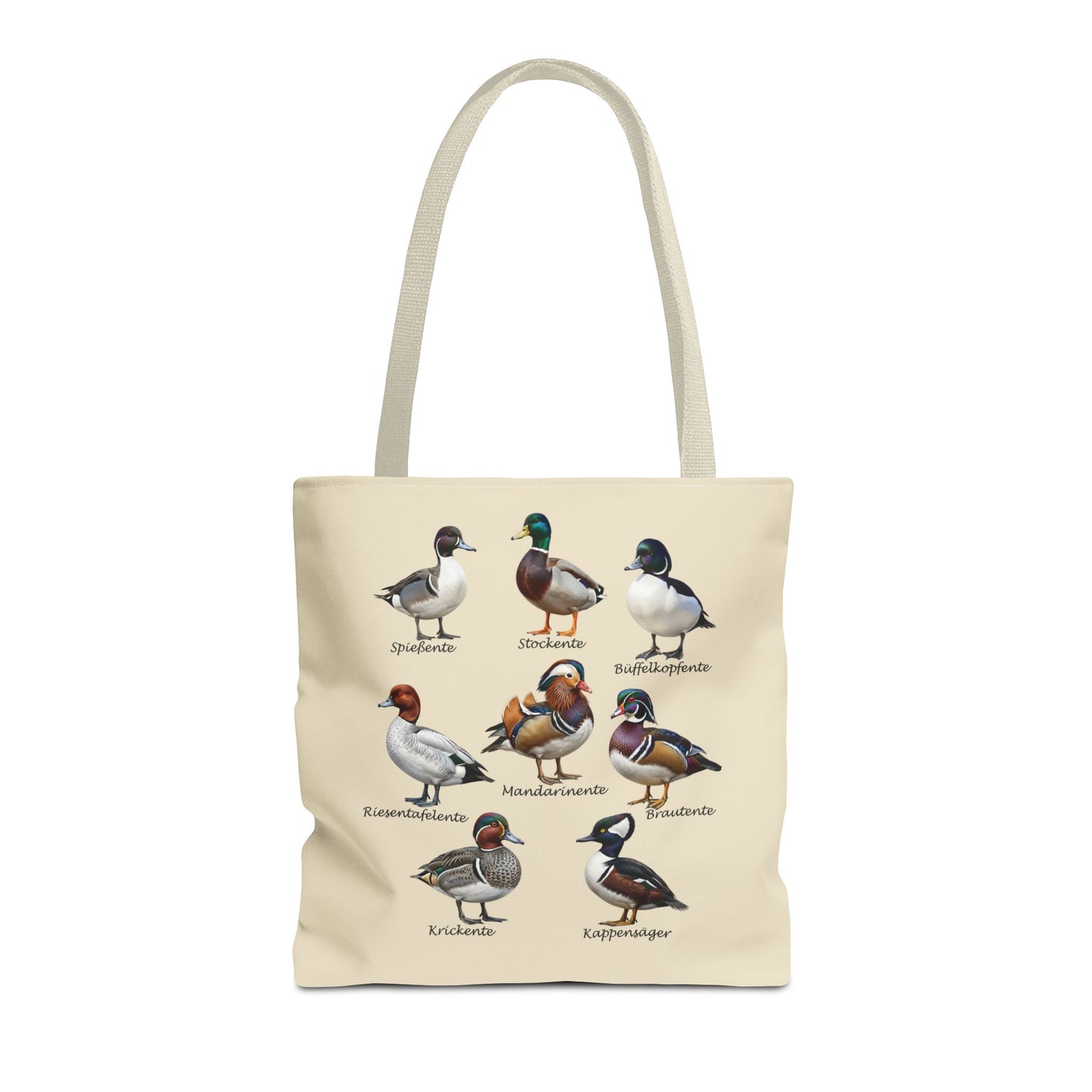 Enten-Arten Vogelkunde Stofftasche Tragetasche – Accessories und All Over Print Stil