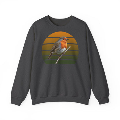 Rotkehlchen Sweatshirt | Unisex Vogel Pullover für Vogelfreunde & Vogelbeobachter
