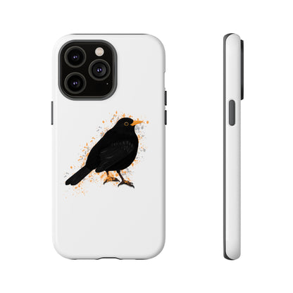 Amsel Vogel iPhone & Google Pixel Vogelmotiv Handyhülle Weiß