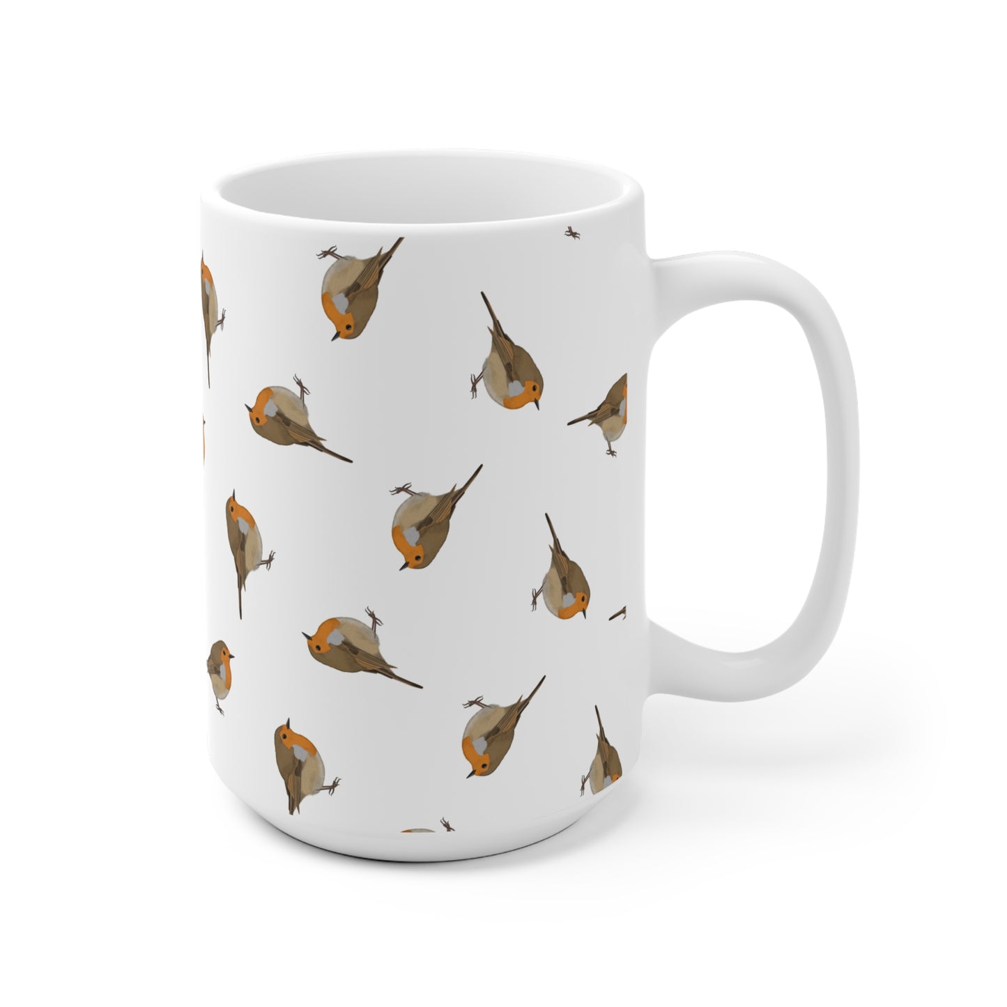 Rotkehlchen Tasse mit 11 oz Hintergrund
