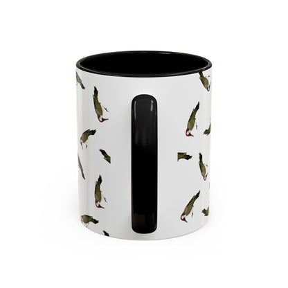 Grünspecht Tasse mit Streumuster | Vogelmotiv Kaffeebecher für Vogelbeobachter & Naturfreunde