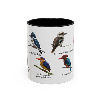 Eisvogel Tasse & Kaffeebecher | Lachender Hans & Kingfisher Lexikon Motiv | Vogelkunde Geschenk