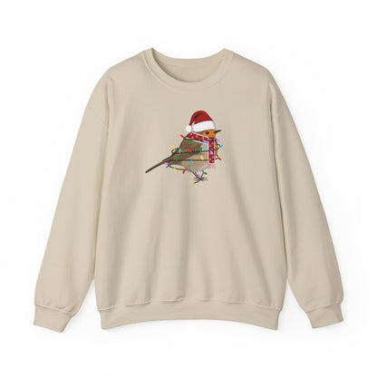 Rotkehlchen Weihnachts-Sweatshirt | Unisex Vogel Sweater für Vogelfreunde & Vogelbeobachter