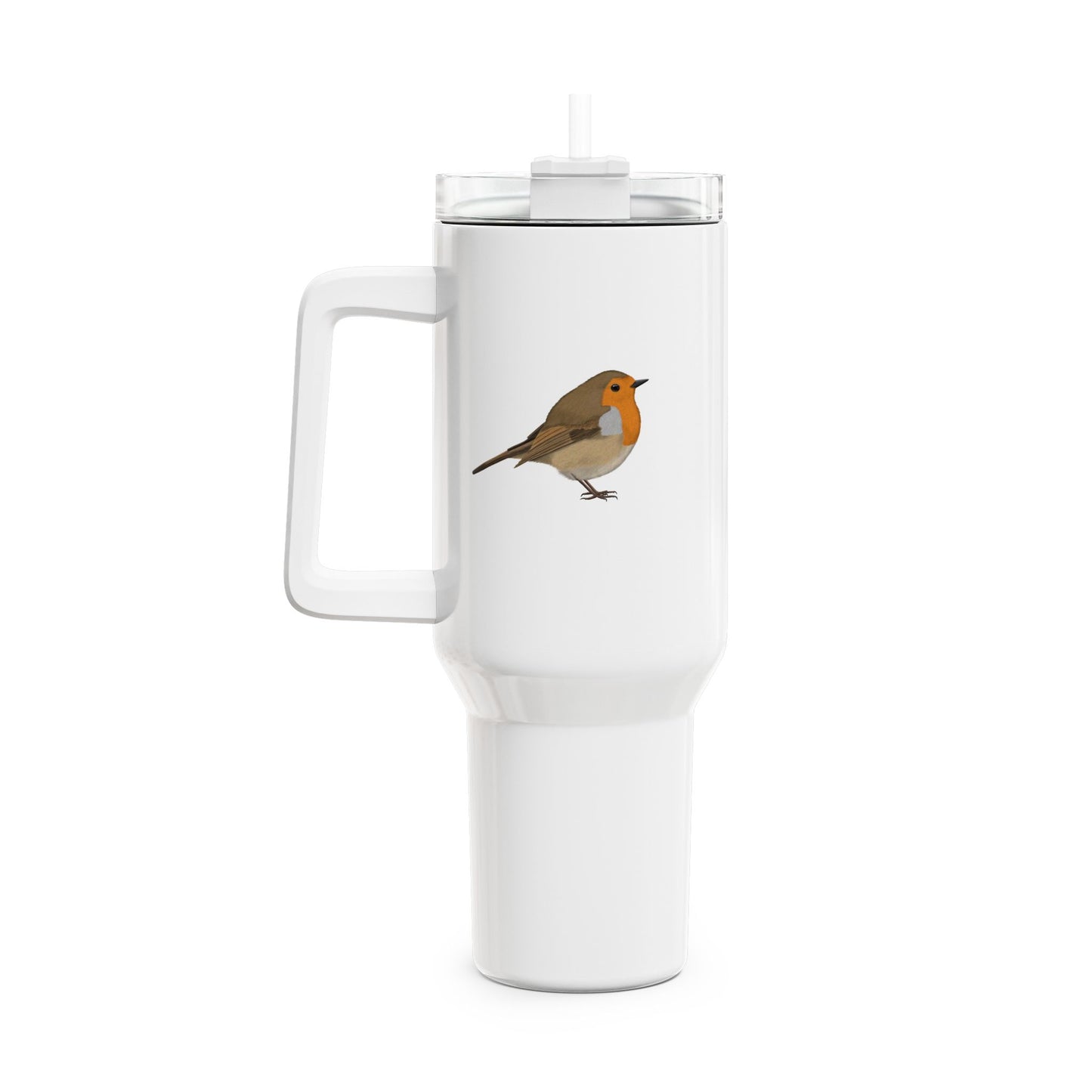 Rotkehlchen Thermo-Tumbler 40oz (1,2L) – Edelstahl Isolierbecher für Vogelbeobachter