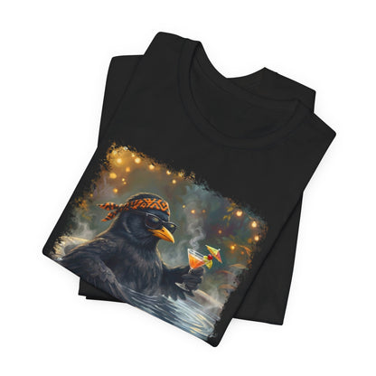 Blacky die Amsel im Urlaubsmodus | Lustiges Vogel T-Shirt | Unisex
