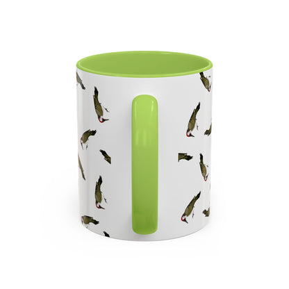 Grünspecht Tasse mit Streumuster | Vogelmotiv Kaffeebecher für Vogelbeobachter & Naturfreunde