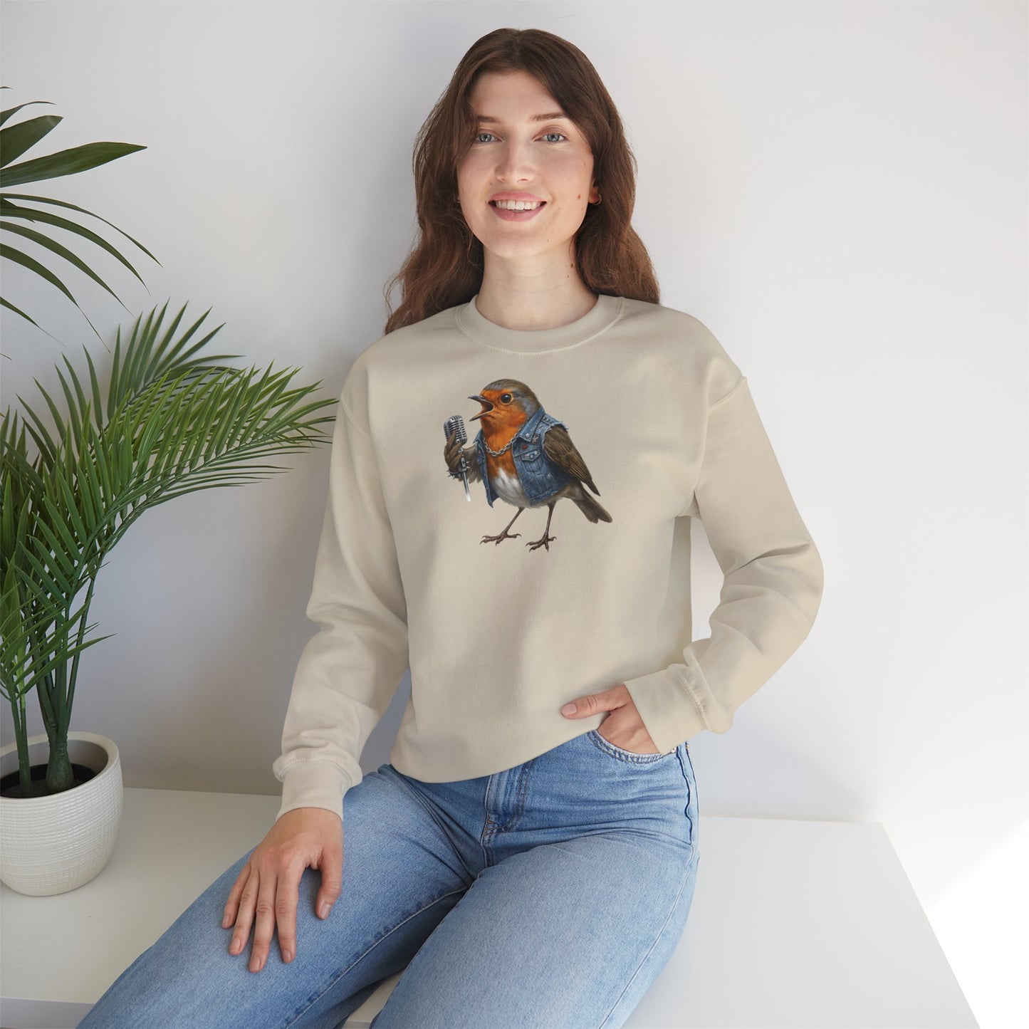 Rocky Rotkehlchen Sweatshirt – Die Gartenvögel Offizielles Band Merch (Unisex Pullover) – Animal Graphic Tee, Vogelmotiv