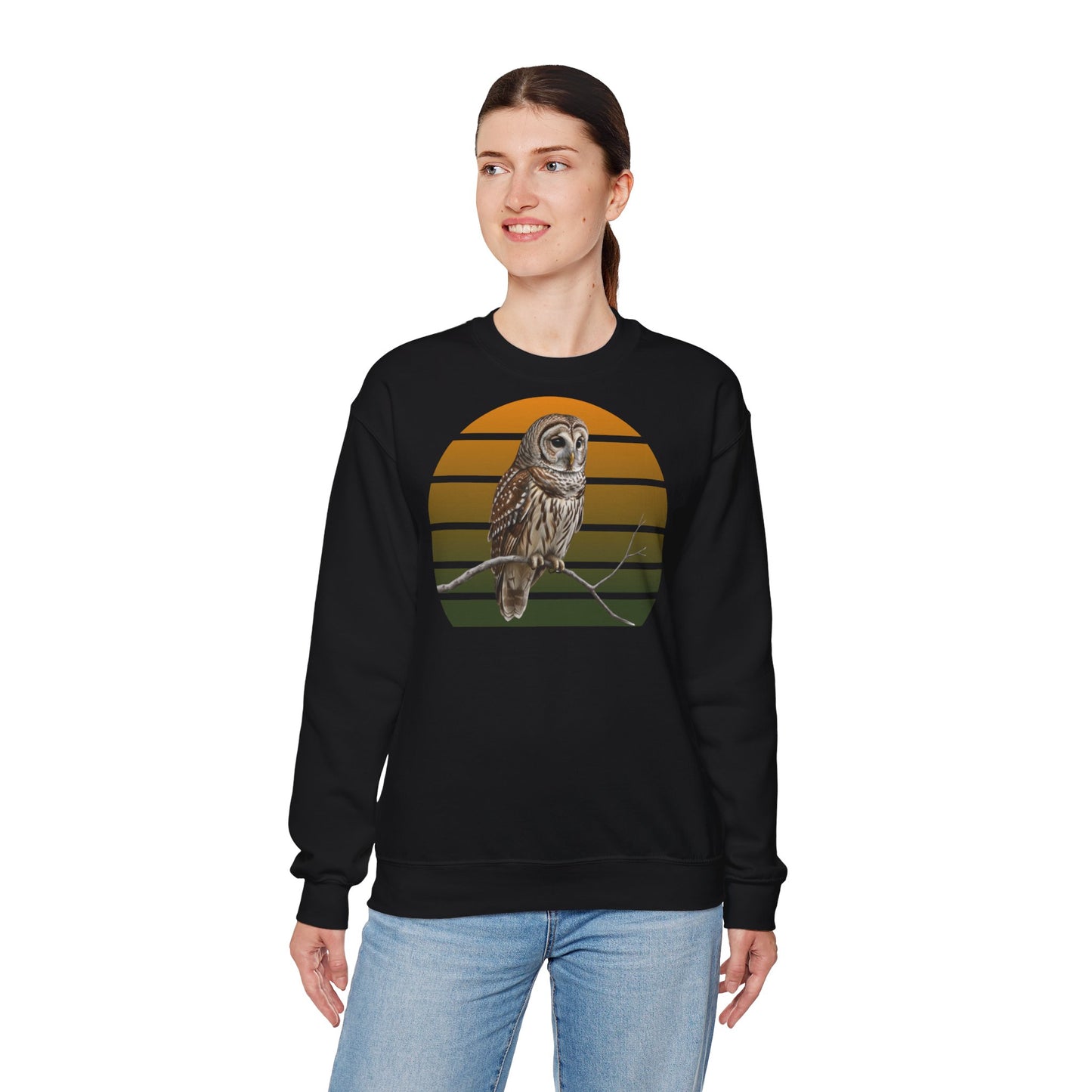 Streifenkauz Eule Sweatshirt | Unisex Pullover für Vogelfreunde & Vogelbeobachter