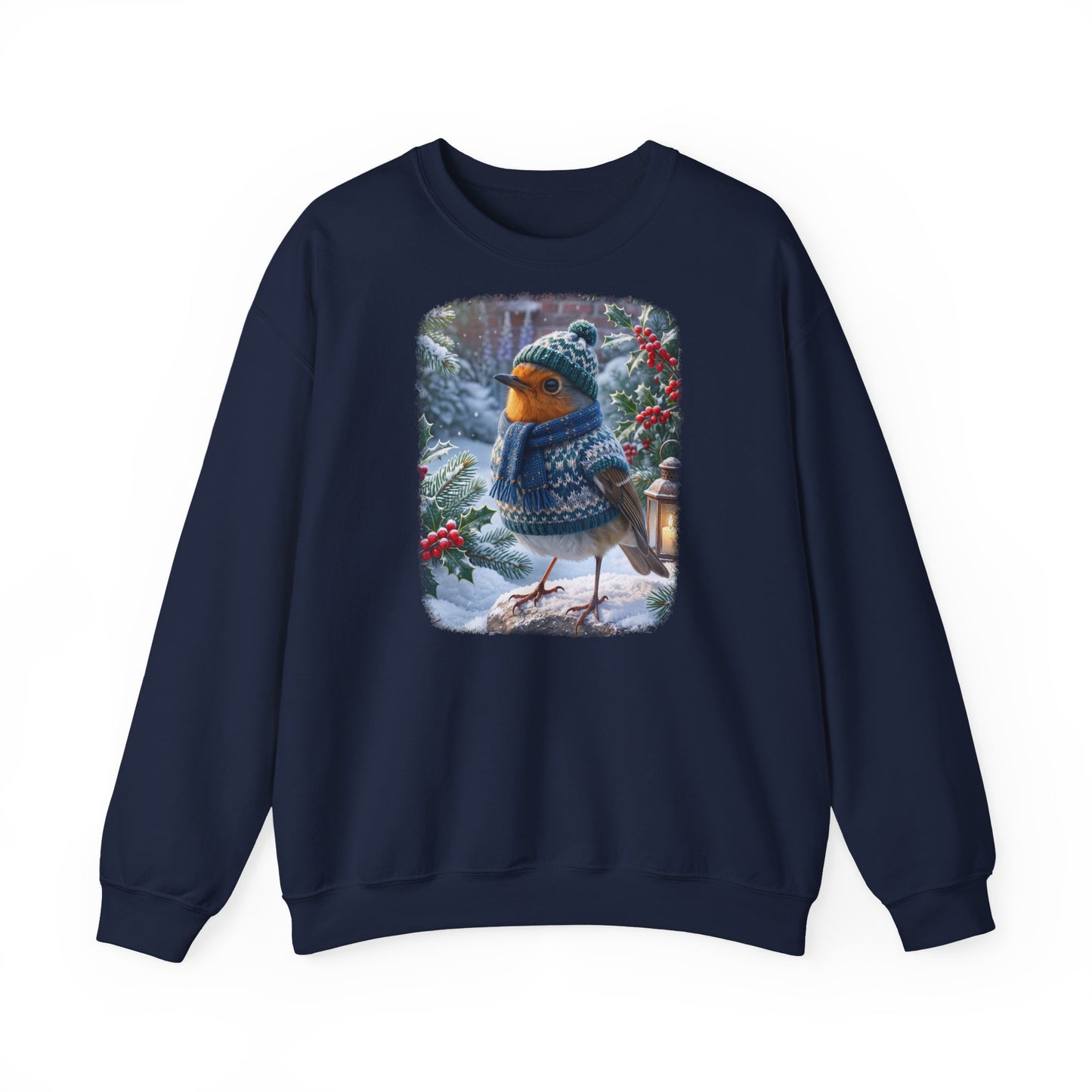 Premium Sweatshirt Rosi Rotkehlchen im kuschelinge Winter-Outfit