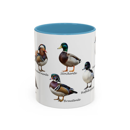 Tasse mit Entenarten: – Accent Coffee Mug, Birds Design