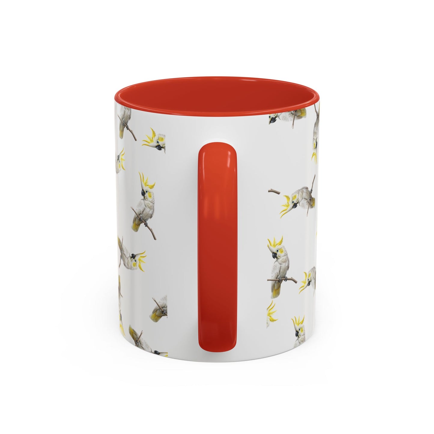 Kakadu Tasse mit Streumuster | Vogelmotiv Kaffeebecher für Vogelbeobachter & Naturfreunde