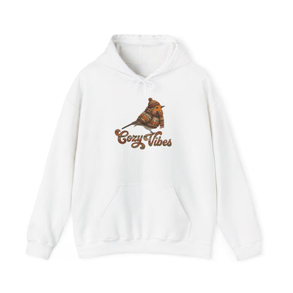 Rotkehlchen mit Strickpullover Cozy Vibes Hoodie - Vogel Kapuzenpullover für Vogelbeobachter & Naturliebhaber mit Vogelmotiv