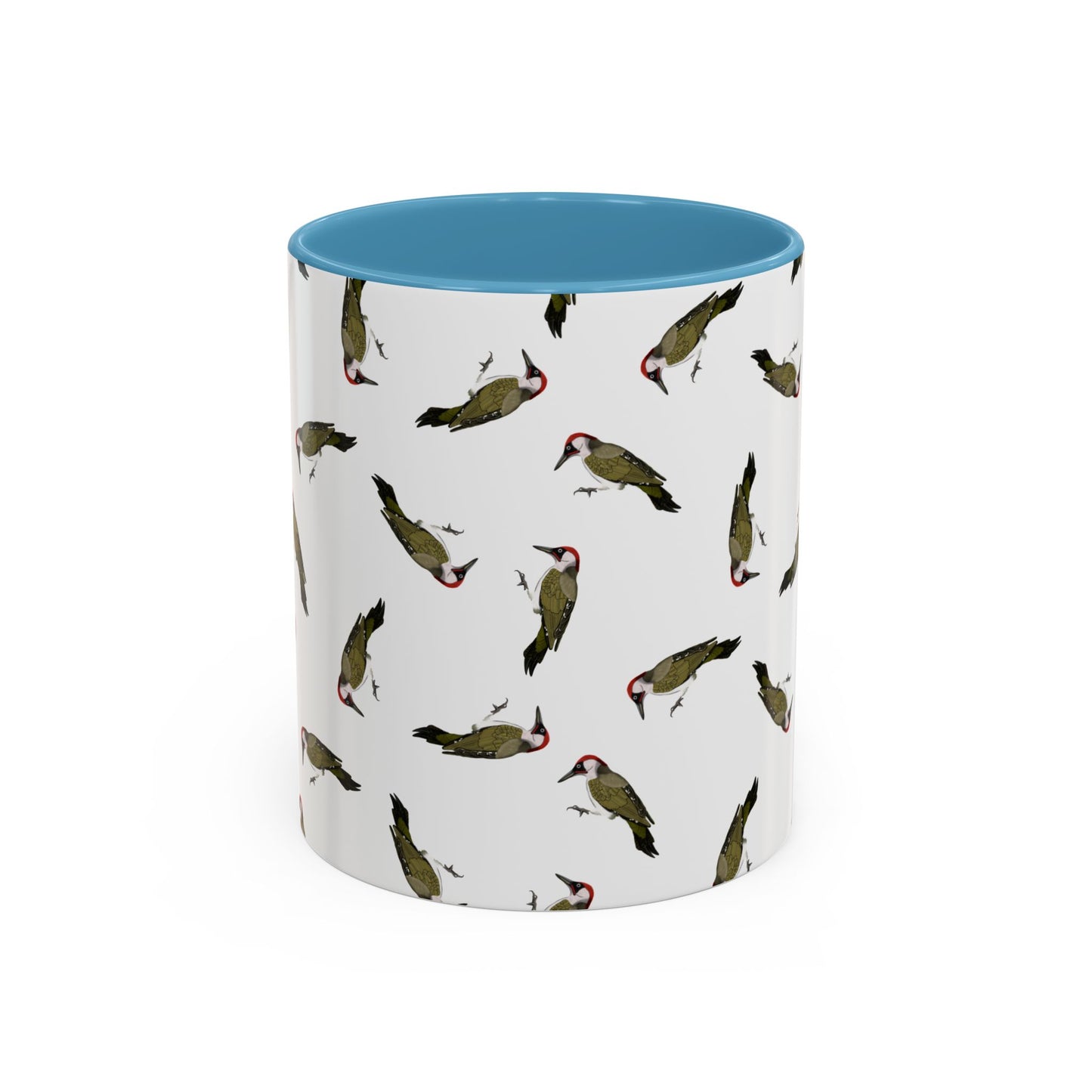 Grünspecht Tasse mit Streumuster | Vogelmotiv Kaffeebecher für Vogelbeobachter & Naturfreunde