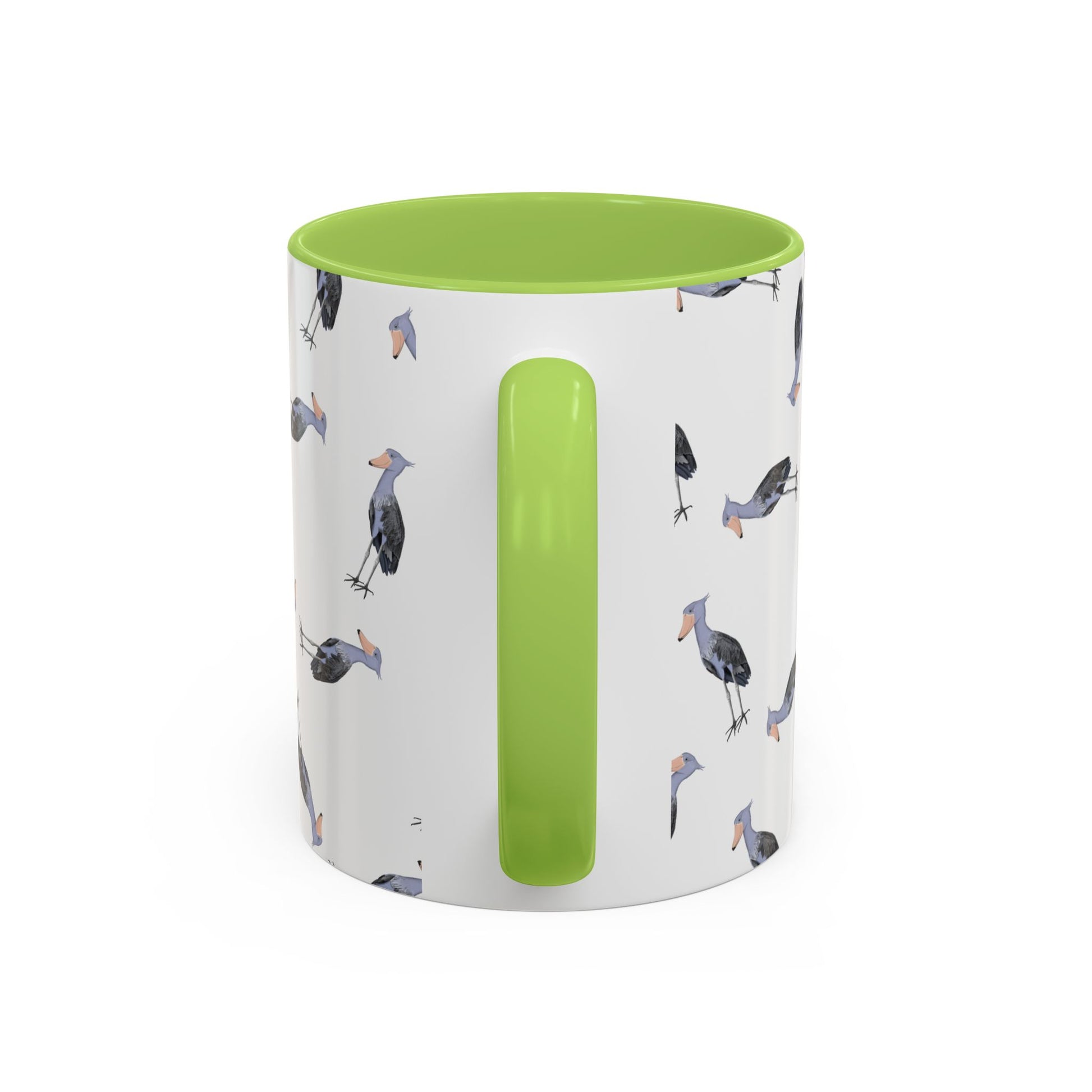Schuhschnabel Tasse mit Streumuster | Vogelmotiv Kaffeebecher für Vogelbeobachter & Naturfreunde – Accent Coffee Mug,