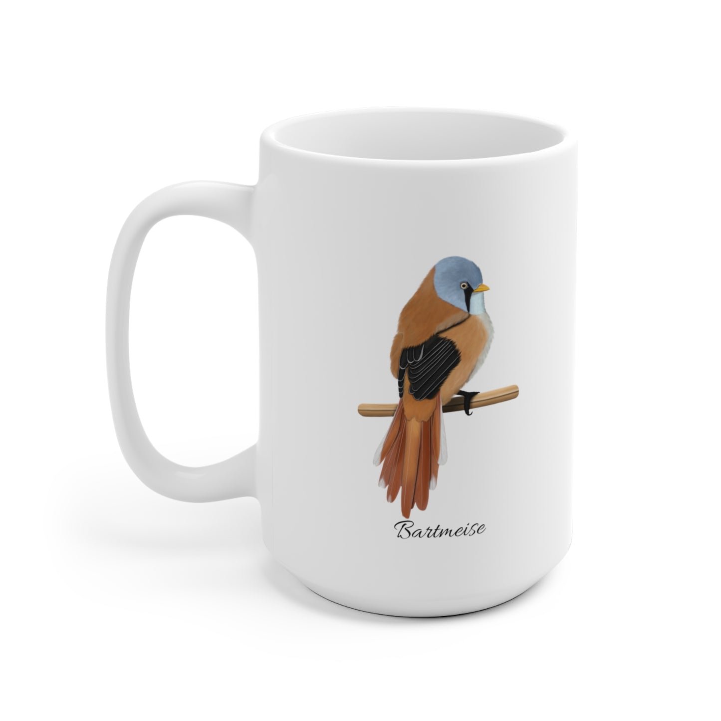 Bartmeise Vogel Tasse Weiß für Vogelbeobachter