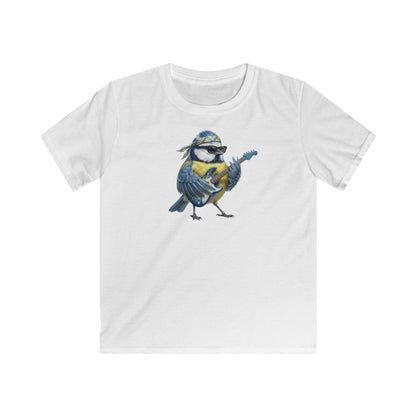 Blaumeise Kinder T-Shirt – bird guitar, birthday shirt