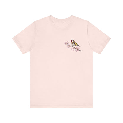 Stieglitz Vogel T-Shirt mit bird graphic tee Hintergrund