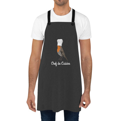 Rotkehlchen Schürze Chef de Cuisine | Lustiges Geschenk für Hobbyköche | jz.birds