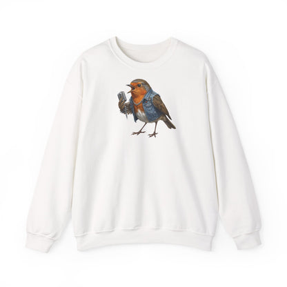 Rocky Rotkehlchen Sweatshirt – Die Gartenvögel Offizielles Band Merch (Unisex Pullover) – Animal Graphic Tee, Vogelmotiv