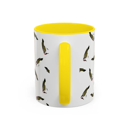 Grünspecht Tasse mit Streumuster | Vogelmotiv Kaffeebecher für Vogelbeobachter & Naturfreunde
