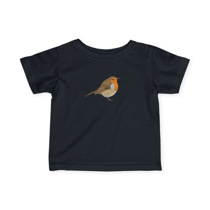 Süßes Rotkehlchen Vogel Tiermotiv T-Shirt für Babys und Kleinkinder