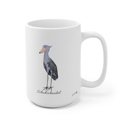 Schuhschnabel Vogel Tasse Weiß für Vogelbeobachter