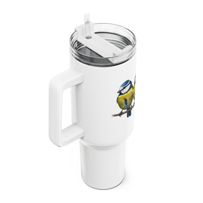 Blaumeise Thermo-Tumbler 40oz (1,2L) – Edelstahl Isolierbecher für Vogelbeobachter