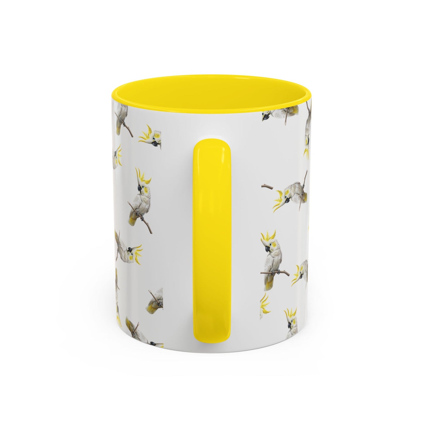 Kakadu Tasse mit Streumuster | Vogelmotiv Kaffeebecher für Vogelbeobachter & Naturfreunde