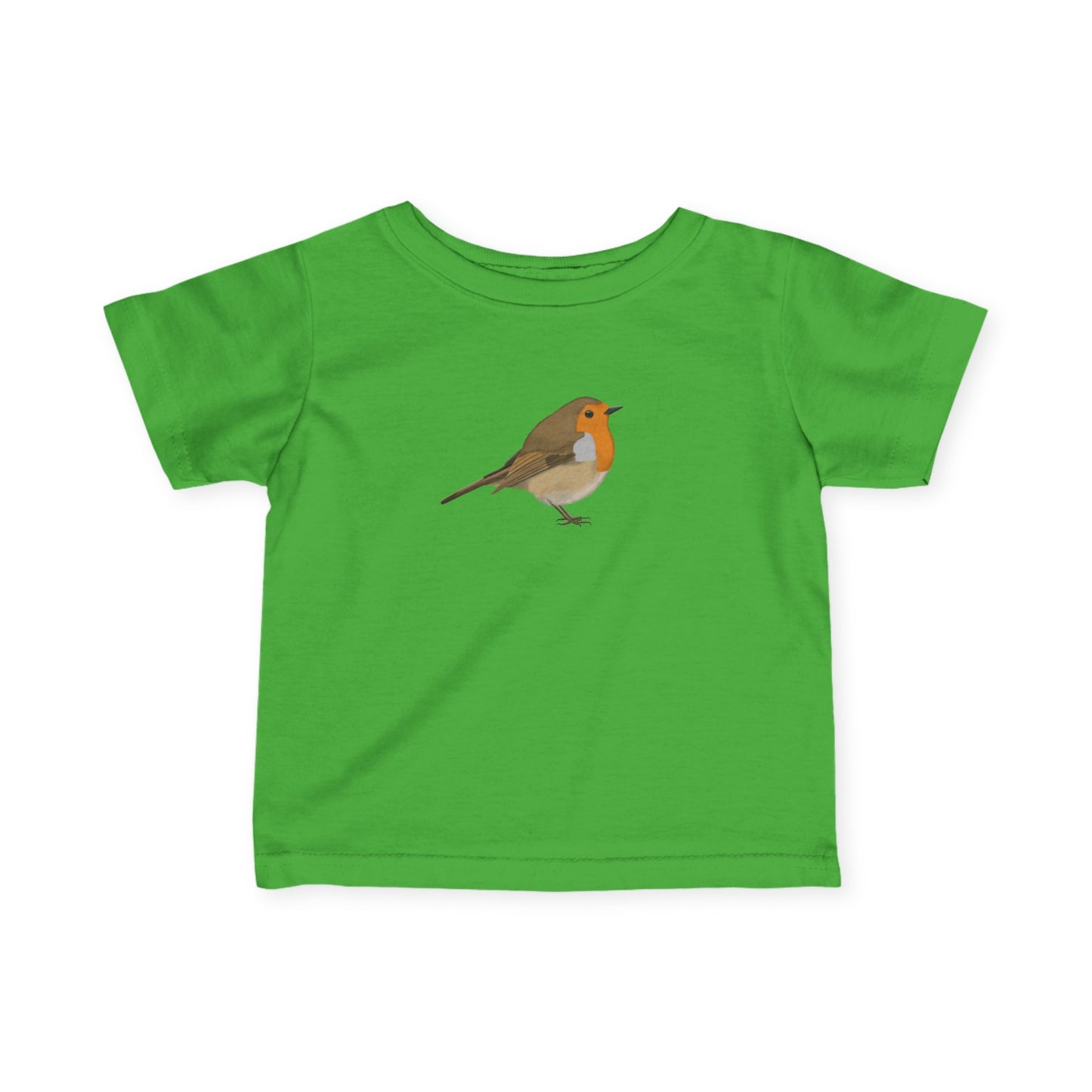Süßes Rotkehlchen Vogel Tiermotiv T-Shirt für Babys und Kleinkinder