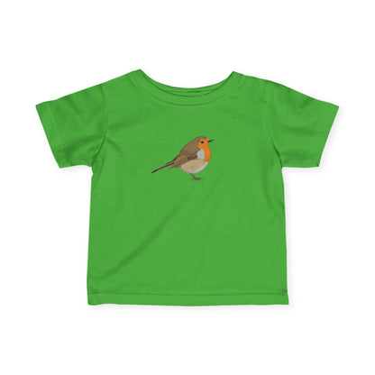 Süßes Rotkehlchen Vogel Tiermotiv T-Shirt für Babys und Kleinkinder
