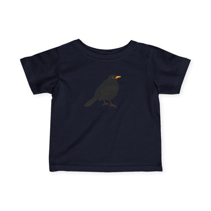 Süßes Amsel Vogel Tiermotiv T-Shirt für Babys und Kleinkinder