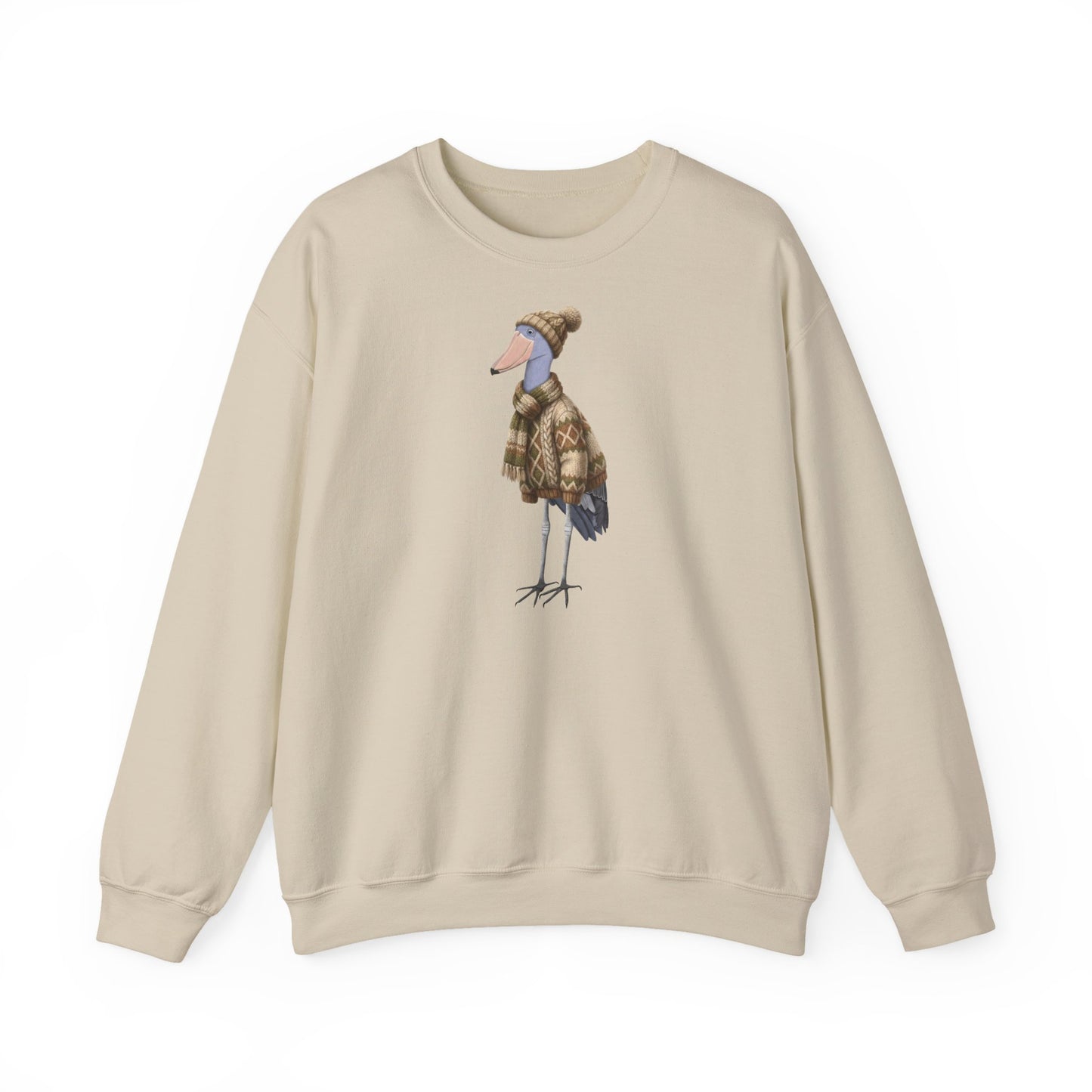 Schuhschnabel in Strick Weihnachts-Sweatshirt | Unisex Vogel Sweater für Vogelfreunde & Vogelbeobachter