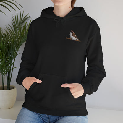 Feldsperling Hoodie - Vogel Kapuzenpullover für Vogelbeobachter & Naturliebhaber mit Vogelmotiv