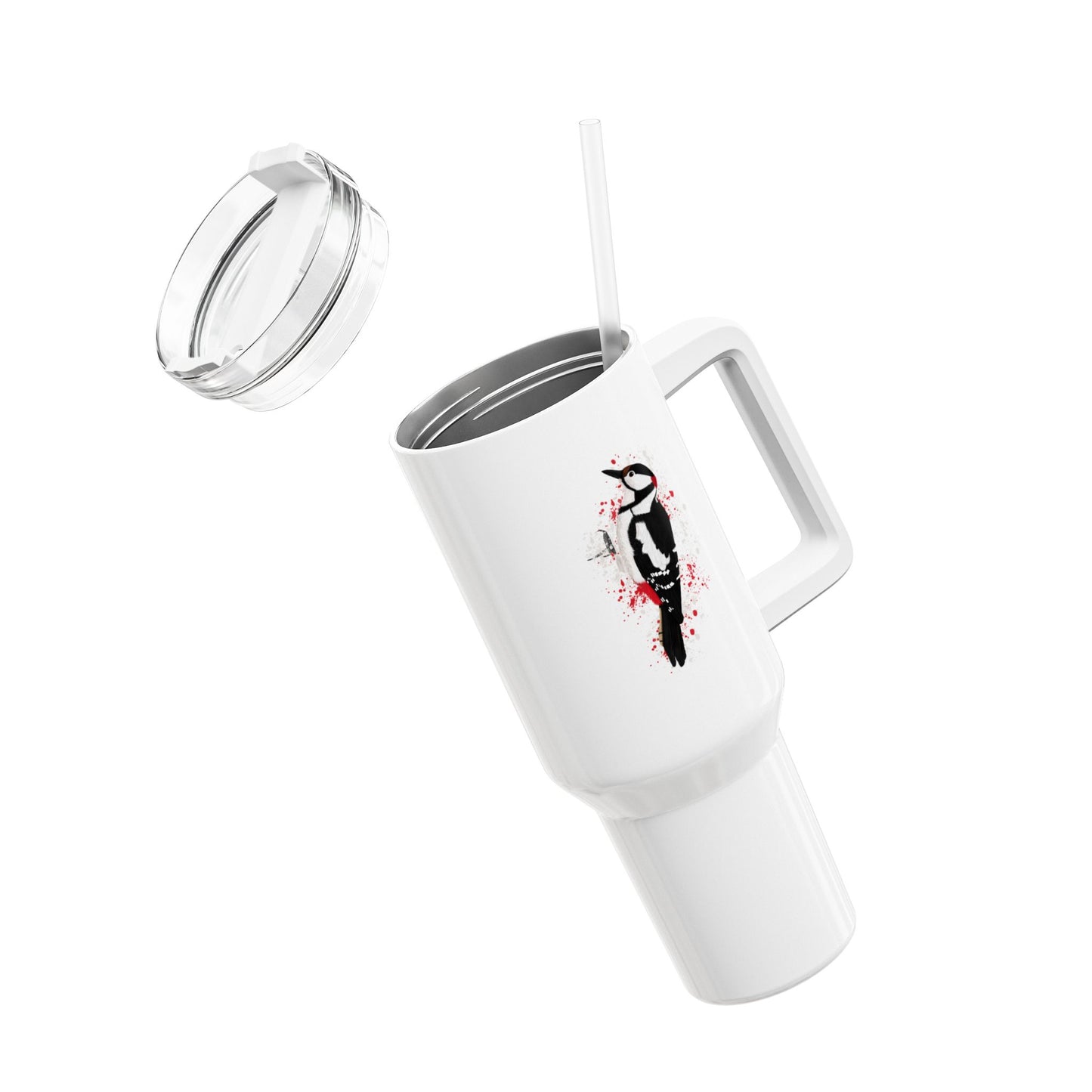 Buntspecht Thermo-Tumbler 40oz (1,2L) – Edelstahl Isolierbecher für Vogelbeobachter