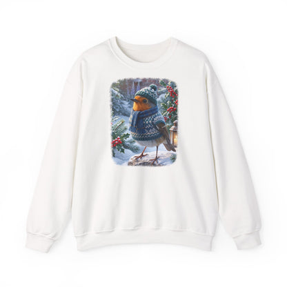 Premium Sweatshirt Rosi Rotkehlchen im kuschelinge Winter-Outfit