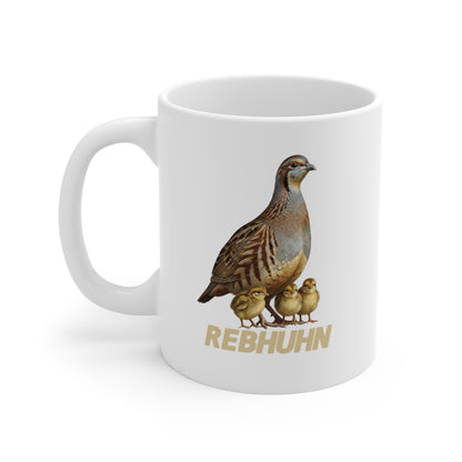 Rebhuhn Vogel des Jahres 2026 Vogelmotiv Tasse Weiß