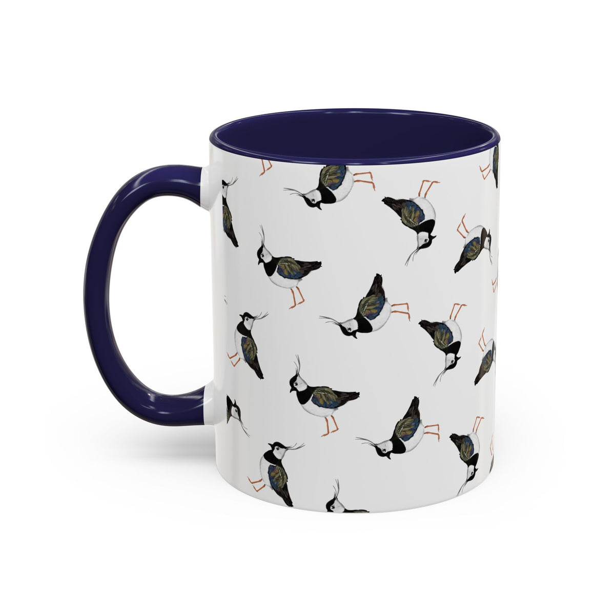 Kiebitz Tasse mit Streumuster | Vogelmotiv Kaffeebecher für Vogelbeobachter & Naturfreunde