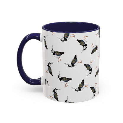Kiebitz Tasse mit Streumuster | Vogelmotiv Kaffeebecher für Vogelbeobachter & Naturfreunde