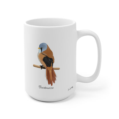 Bartmeise Vogel Tasse Weiß für Vogelbeobachter