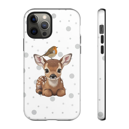 Rotkehlchen mit Rehkitz iPhone & Google Pixel Tiermotiv Handyhülle - Tierisch guter Schutz