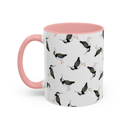 Kiebitz Tasse mit Streumuster | Vogelmotiv Kaffeebecher für Vogelbeobachter & Naturfreunde