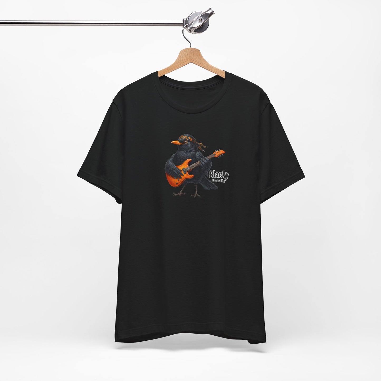 Blacky die Amsel (Lead Guitar) – Offizielles The Backyard Birds Premium T-Shirt