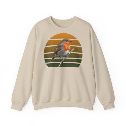 Rotkehlchen Sweatshirt | Unisex Vogel Pullover für Vogelfreunde & Vogelbeobachter