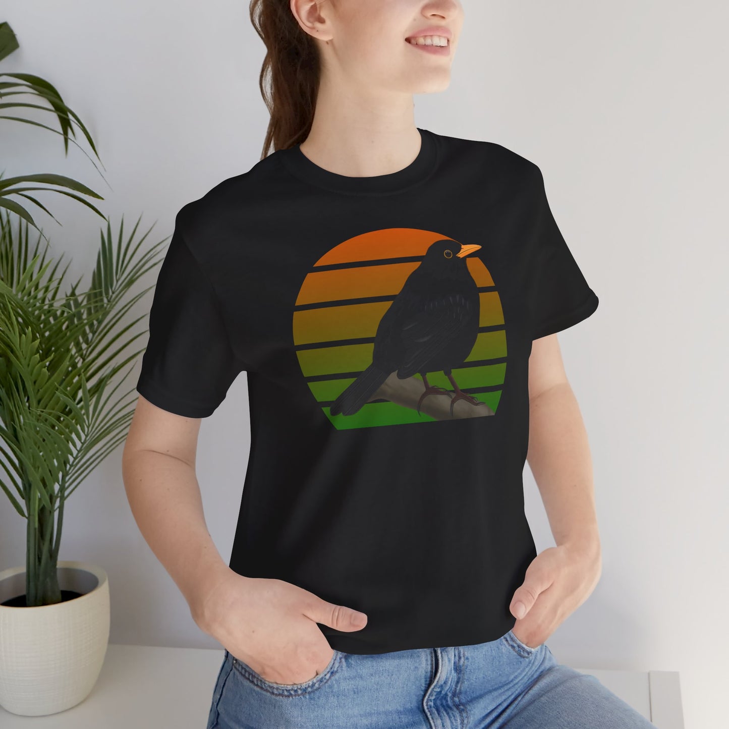 Amsel Vogel T-Shirt für Vogelfreunde und Vogelbeobachter