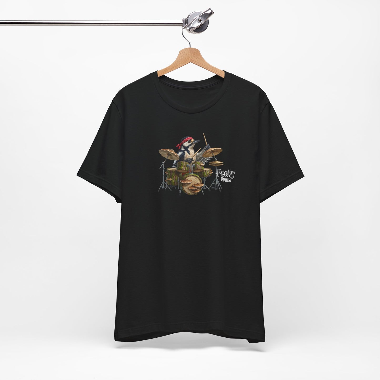 Pecky der Buntspecht (Drums) – Offizielles The Backyard Birds Premium T-Shirt