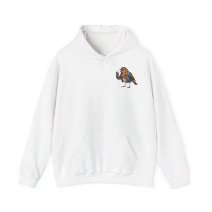 Rotkehlchen Kapuzenpullover mit artistic apparel Hintergrund