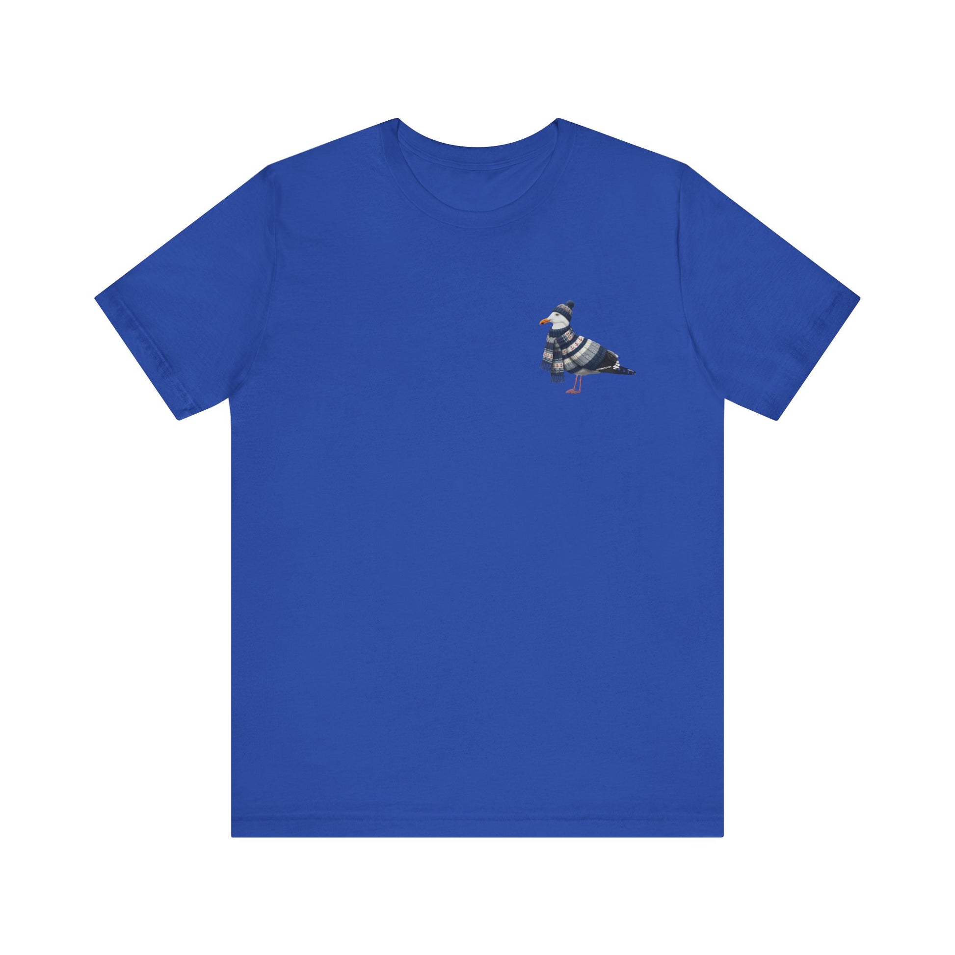 Möwe in Strick T-Shirt – Weiches Premium Shirt mit Winterlichem Vogelmotiv – bird graphic tee, Vogel